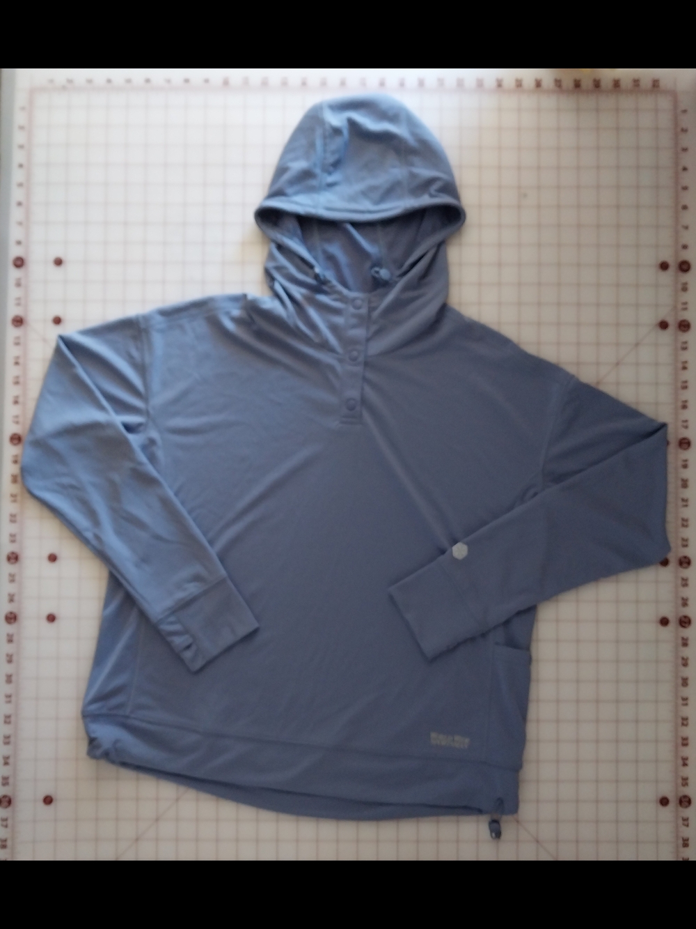 Cabela's Light Blue Women's Hooded Long Sleeve Shirt